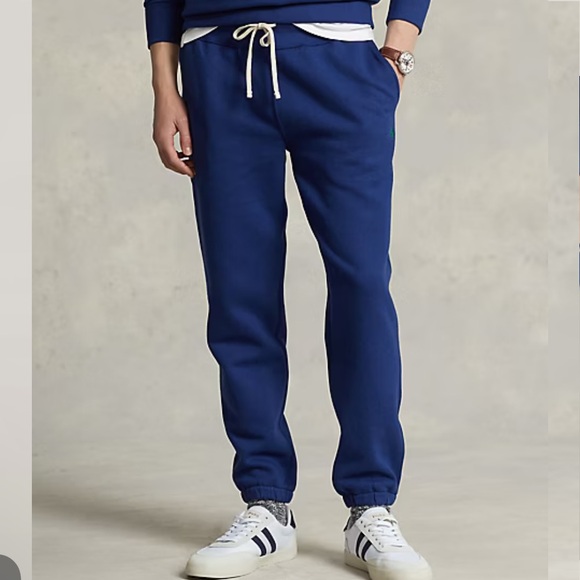 Polo Ralph Lauren RL Fleece Sweatpant & Hoodie Suit Set Blue Medium Luxury - Picture 6 of 8